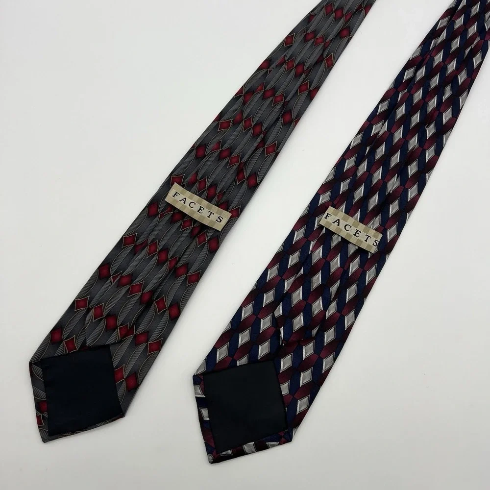 Facets Tie‎ Lot Of 2